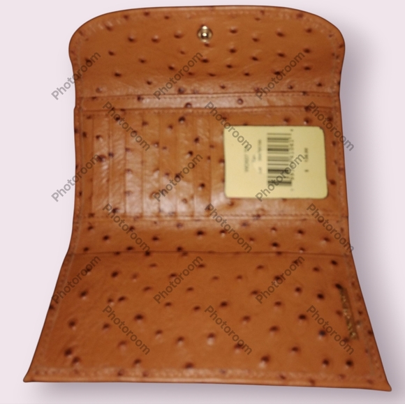 (NWT) DOONEY & BOURKE® Ostrich Continental Clutch - Tan - Picture 6 of 9